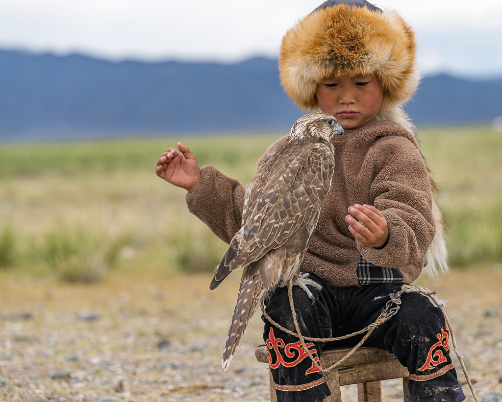 Young eagle hunter